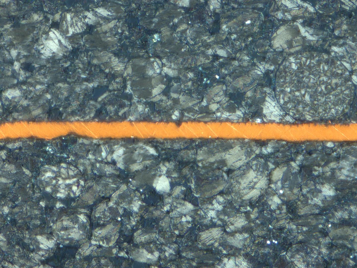 Image of a coating thickness analysis.