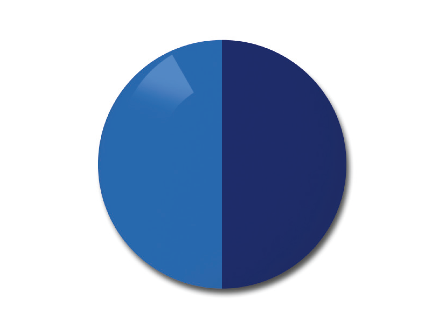 Illustration of ZEISS AdaptiveSun Photochromic Lens in colour option solid blue 