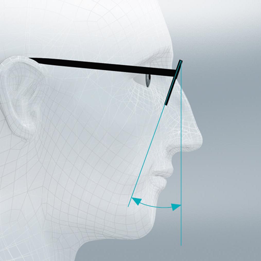 Standard lens design on a face with non-standard position of wearing parameters: