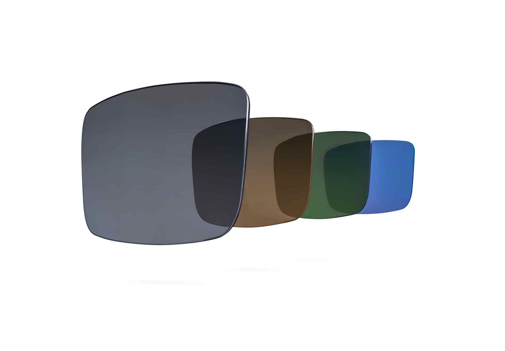 Illustration showing three different colour choices for ZEISS photochromic lenses
